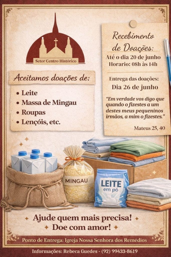 Campanha arrecada donativos para pessoas em vulnerabilidade em Manaus
