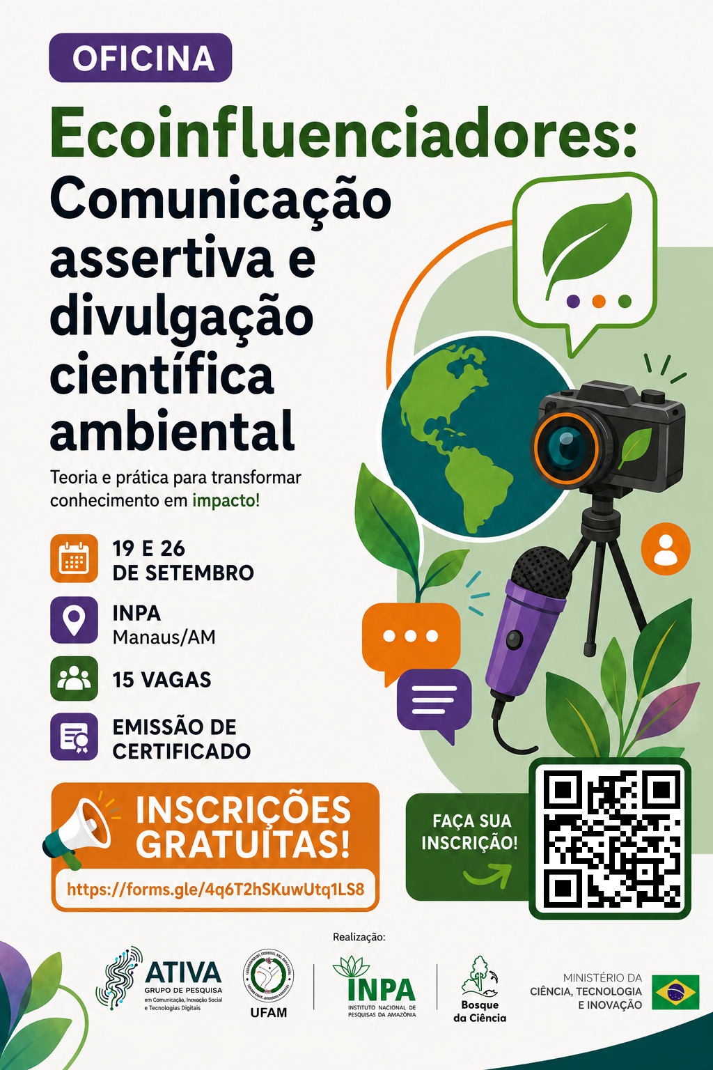 INPA e UFAM realizam oficinas gratuitas do projeto “EcoInfluenciadores”, em Manaus episode artwork